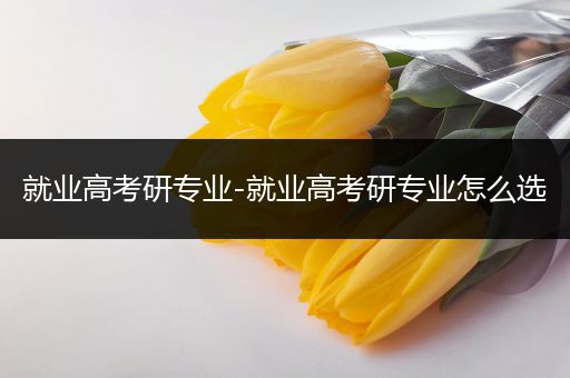 就业高考研专业-就业高考研专业怎么选
