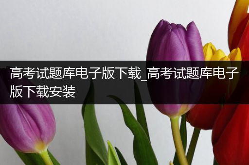 高考试题库电子版下载_高考试题库电子版下载安装