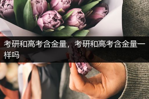 考研和高考含金量，考研和高考含金量一样吗