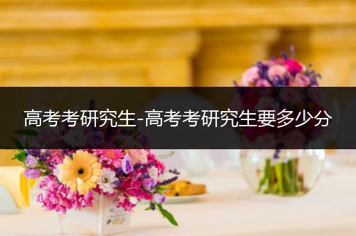 高考考研究生-高考考研究生要多少分