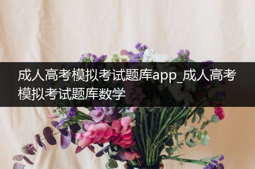 成人高考模拟考试题库app_成人高考模拟考试题库数学