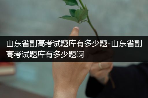 山东省副高考试题库有多少题-山东省副高考试题库有多少题啊