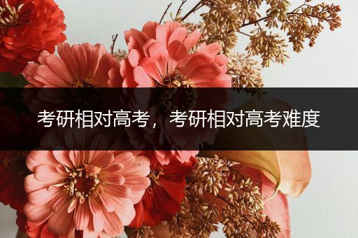 考研相对高考，考研相对高考难度
