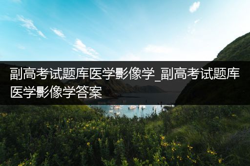 副高考试题库医学影像学_副高考试题库医学影像学答案