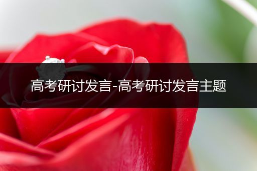 高考研讨发言-高考研讨发言主题
