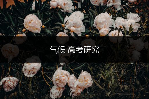 气候 高考研究