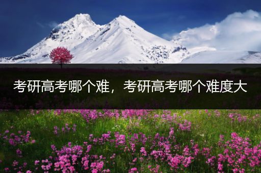 考研高考哪个难，考研高考哪个难度大