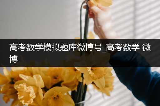 高考数学模拟题库微博号_高考数学 微博