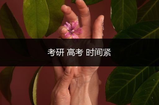 考研 高考 时间紧