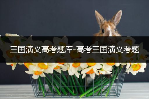 三国演义高考题库-高考三国演义考题
