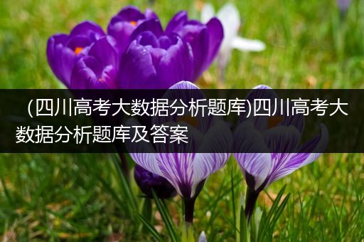 （四川高考大数据分析题库)四川高考大数据分析题库及答案