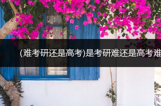 （难考研还是高考)是考研难还是高考难