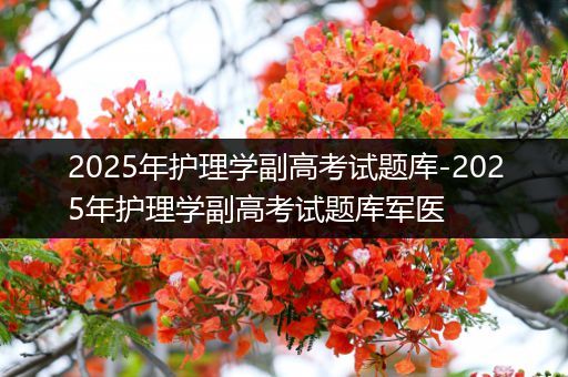 2025年护理学副高考试题库-2025年护理学副高考试题库军医