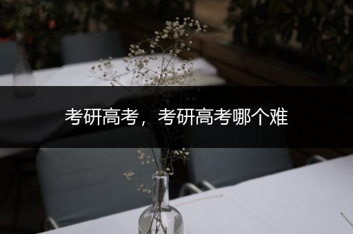 考研高考，考研高考哪个难