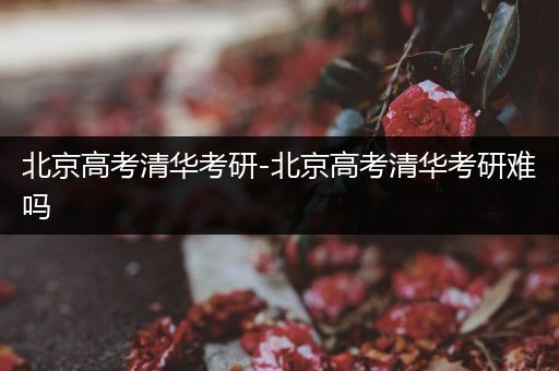 北京高考清华考研-北京高考清华考研难吗