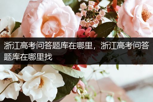 浙江高考问答题库在哪里，浙江高考问答题库在哪里找