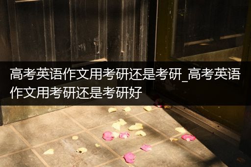 高考英语作文用考研还是考研_高考英语作文用考研还是考研好