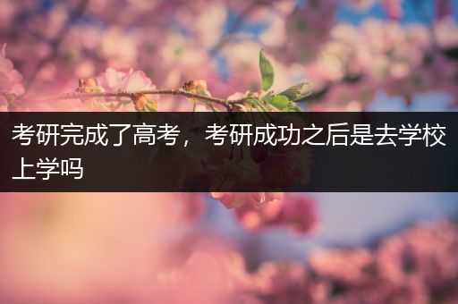 考研完成了高考，考研成功之后是去学校上学吗