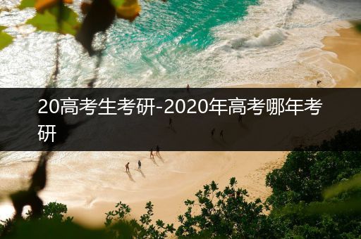 20高考生考研-2020年高考哪年考研