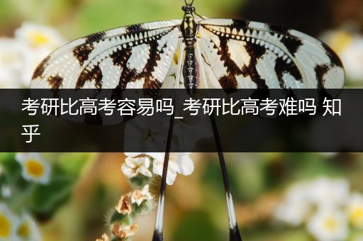 考研比高考容易吗_考研比高考难吗 知乎