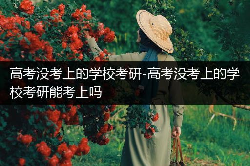 高考没考上的学校考研-高考没考上的学校考研能考上吗