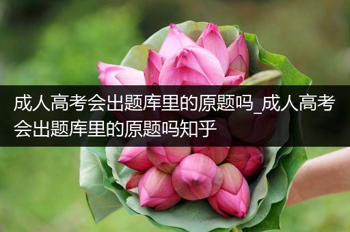 成人高考会出题库里的原题吗_成人高考会出题库里的原题吗知乎