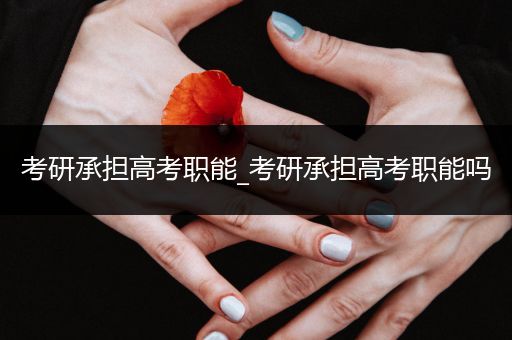 考研承担高考职能_考研承担高考职能吗