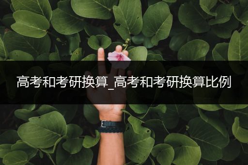 高考和考研换算_高考和考研换算比例