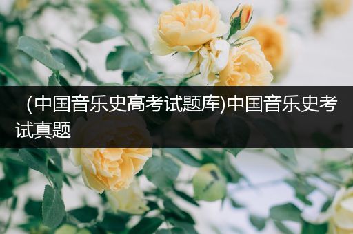（中国音乐史高考试题库)中国音乐史考试真题