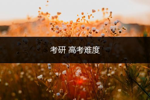 考研 高考难度