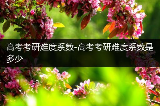 高考考研难度系数-高考考研难度系数是多少