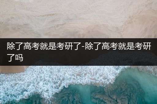 除了高考就是考研了-除了高考就是考研了吗