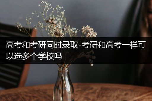 高考和考研同时录取-考研和高考一样可以选多个学校吗