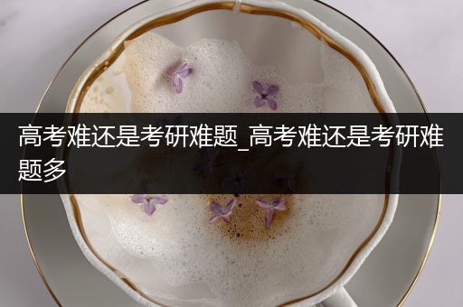 高考难还是考研难题_高考难还是考研难题多