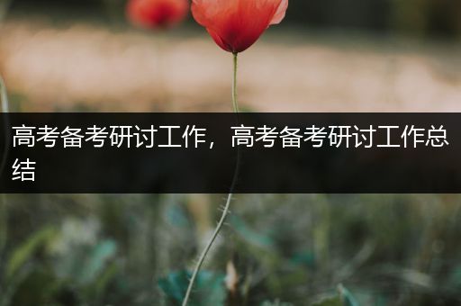 高考备考研讨工作，高考备考研讨工作总结
