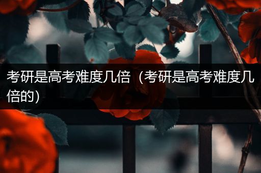 考研是高考难度几倍（考研是高考难度几倍的）