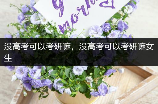 没高考可以考研嘛，没高考可以考研嘛女生