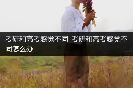 考研和高考感觉不同_考研和高考感觉不同怎么办