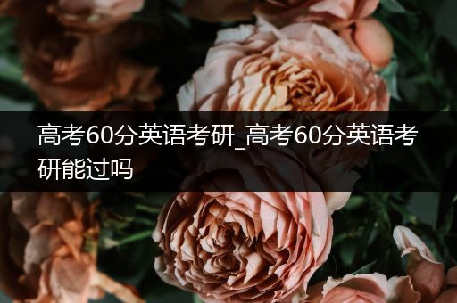 高考60分英语考研_高考60分英语考研能过吗