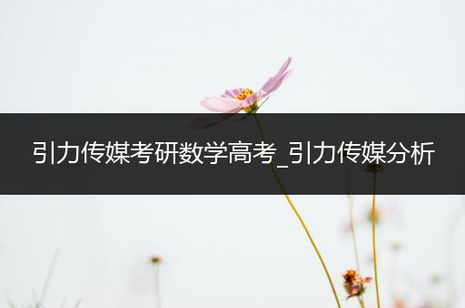 引力传媒考研数学高考_引力传媒分析