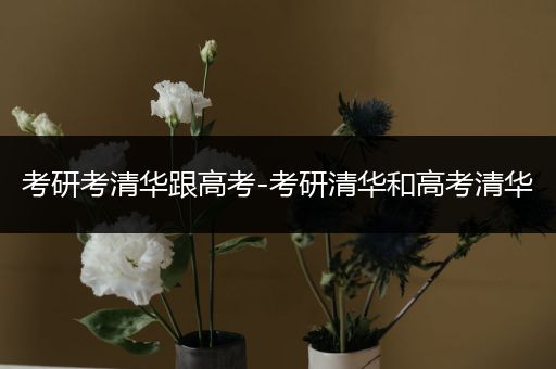 考研考清华跟高考-考研清华和高考清华