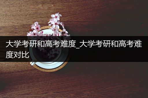大学考研和高考难度_大学考研和高考难度对比