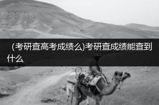 （考研查高考成绩么)考研查成绩能查到什么