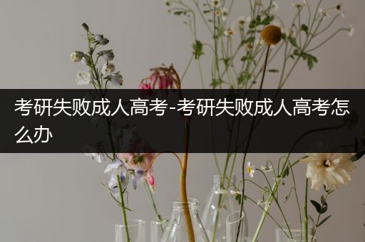 考研失败成人高考-考研失败成人高考怎么办