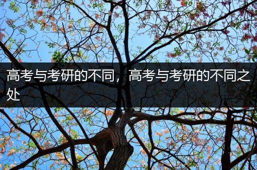 高考与考研的不同，高考与考研的不同之处
