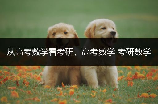 从高考数学看考研，高考数学 考研数学