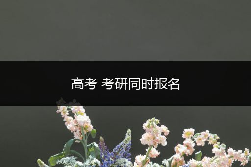 高考 考研同时报名