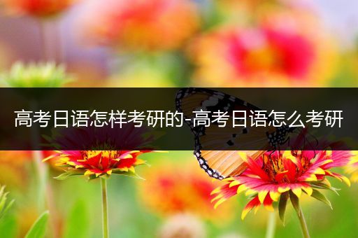 高考日语怎样考研的-高考日语怎么考研