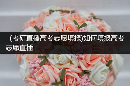 （考研直播高考志愿填报)如何填报高考志愿直播