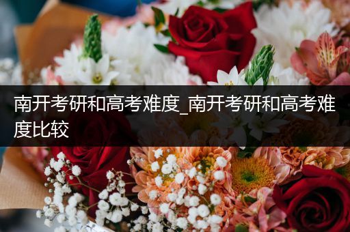 南开考研和高考难度_南开考研和高考难度比较